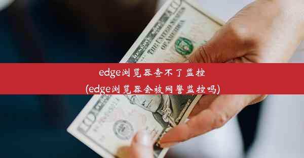 edge浏览器查不了监控(edge浏览器会被网警监控吗)