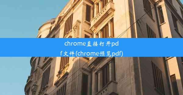 chrome直接打开pdf文件(chrome预览pdf)