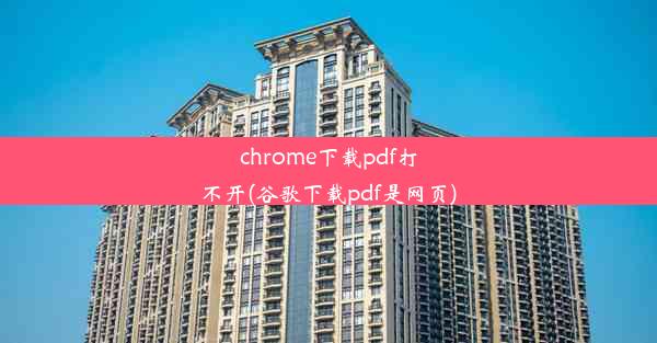 chrome下载pdf打不开(谷歌下载pdf是网页)