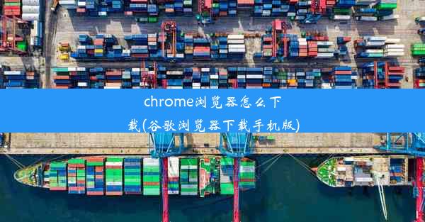 chrome浏览器怎么下载(谷歌浏览器下载手机版)