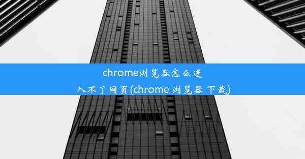 chrome浏览器怎么进入不了网页(chrome 浏览器 下载)