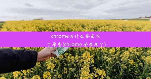 chrome为什么登录不了希音(chrome 登录不了)