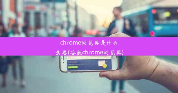 chrome浏览器是什么意思(谷歌chrome浏览器)